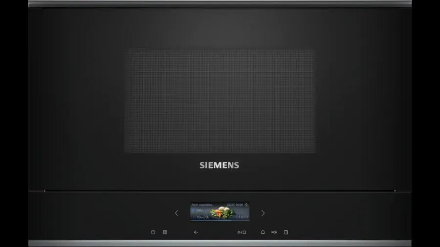 Micro-ondas Combinado Encastre SIEMENS iQ700 BE732R1B1 (Altura 38,2 cm - Preto)