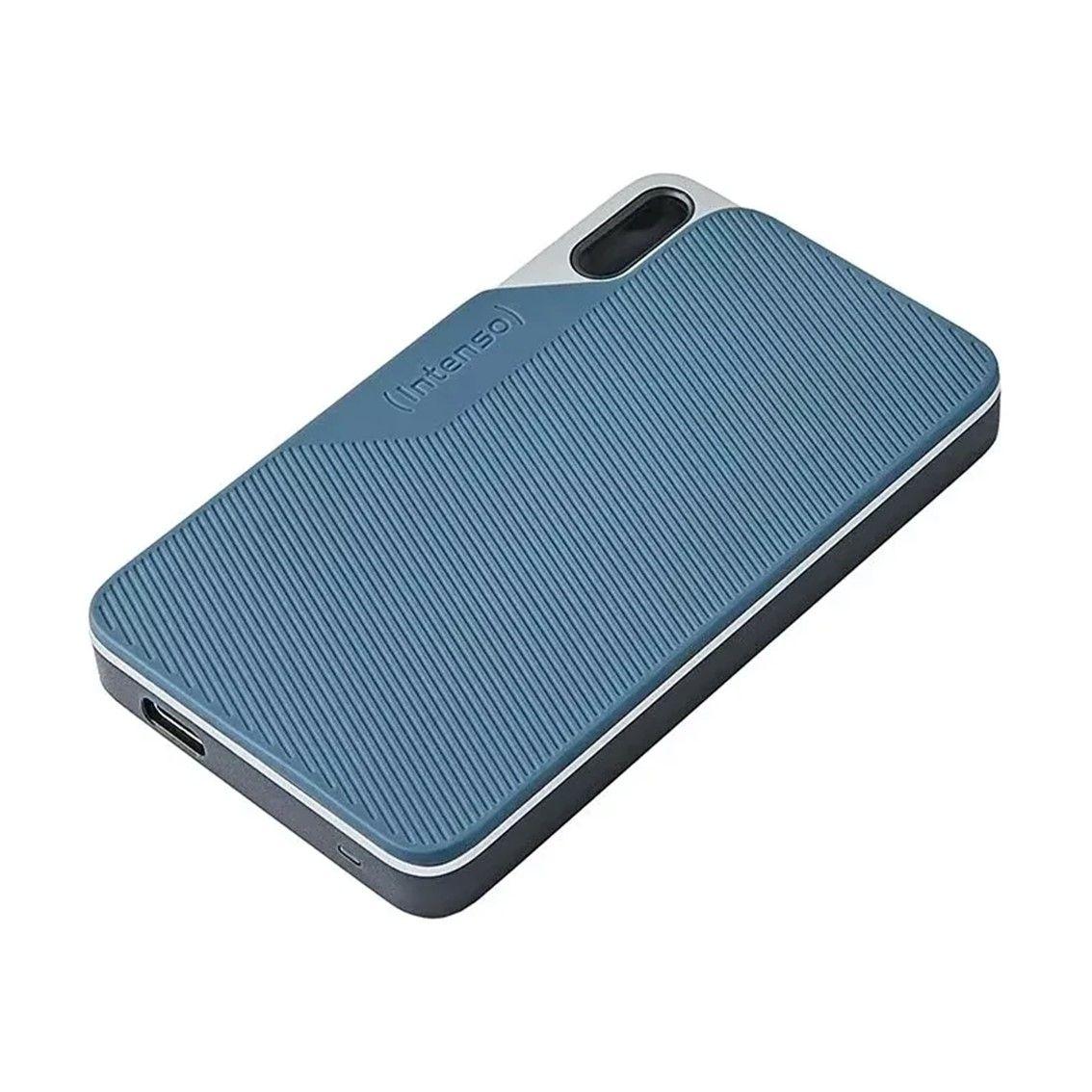 SSD Externo INTENSO TX100 (250 GB - USB 3.2 Gen 1x1 - USB Type-C - Azul e Cinzento)
