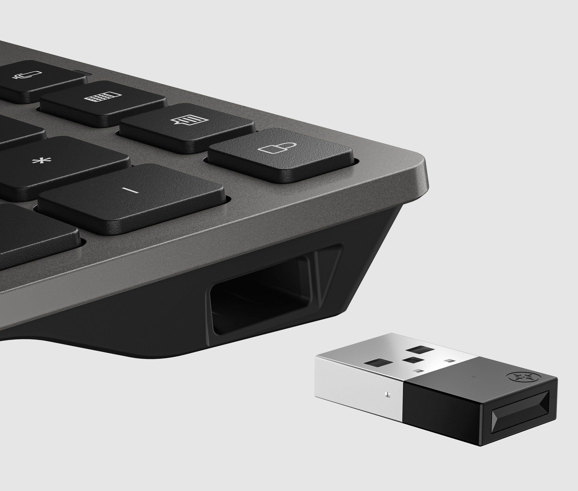 Teclado HP 725 (Espanhol - Tamanho completo - RF Wireless + Bluetooth - Preto) — miniatura 3