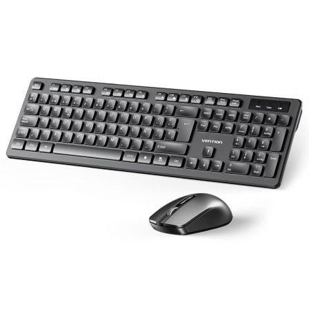 Teclado e Rato VENTION KTDB0-ES (ES - Sem fios 2,4 GHz - Preto)