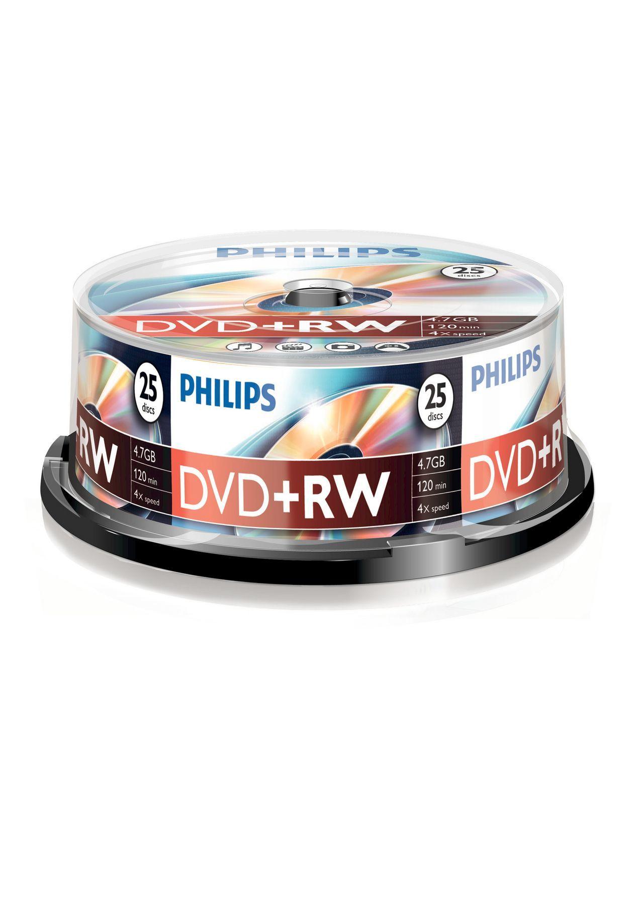Disco Regravável DVD+RW PHILIPS DW4S4B25F/00 (DVD+RW)