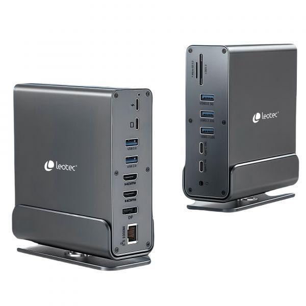 Estação de Acoplamento USB-C LEOTEC LEDS06 (Prateado) — miniatura 3