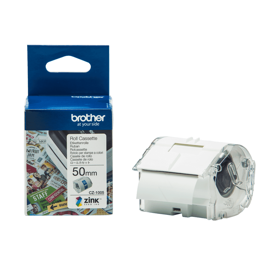 Rolo de Etiquetas BROTHER CZ1005 (Brother VC-500W - Azul)