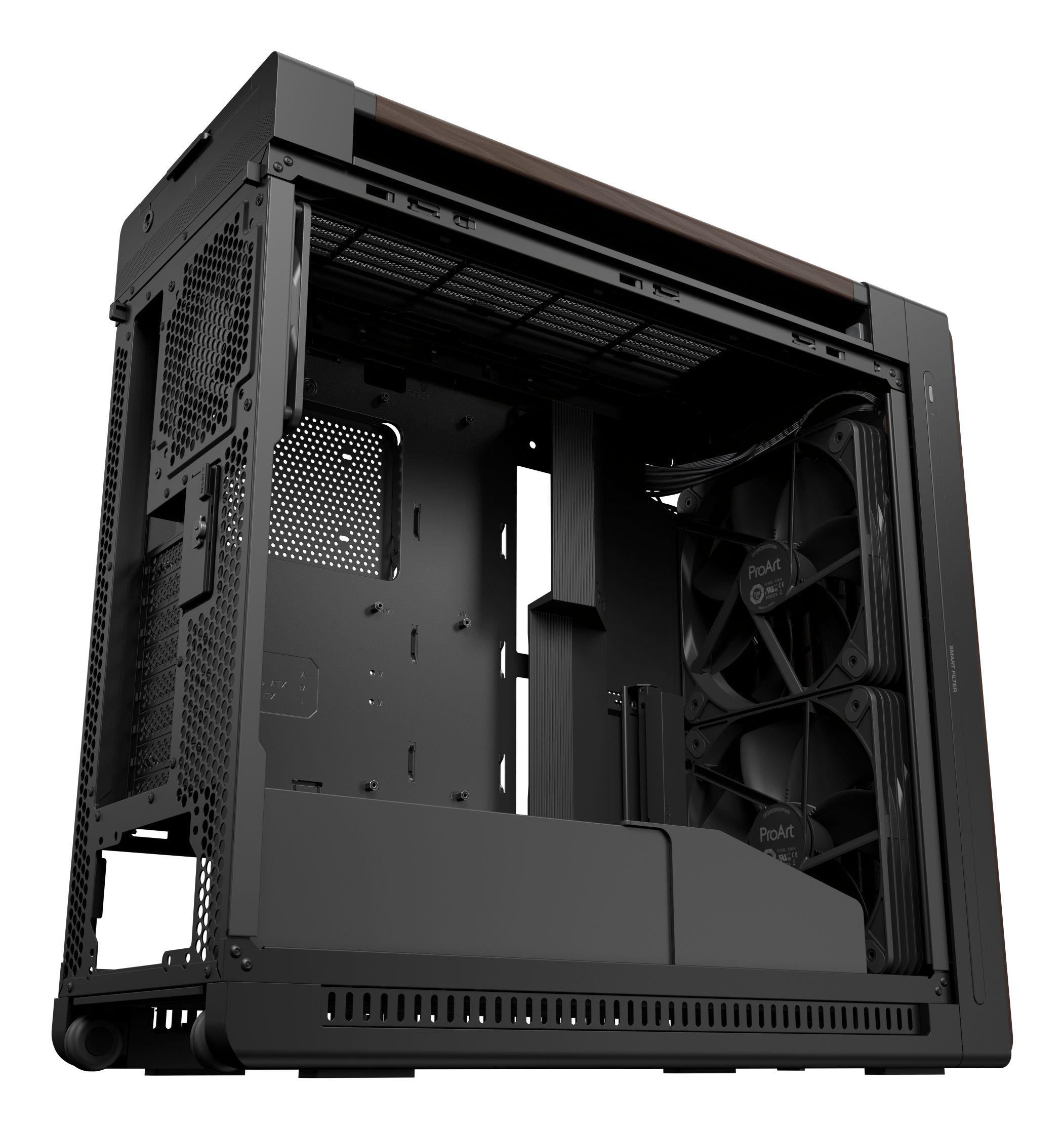 Caixa PC ASUS ProArt PA602 Wood Edition Modern Black (Midi Tower - Metal, Madeira - 18,5 cm - Preto/Madeira) — miniatura 13