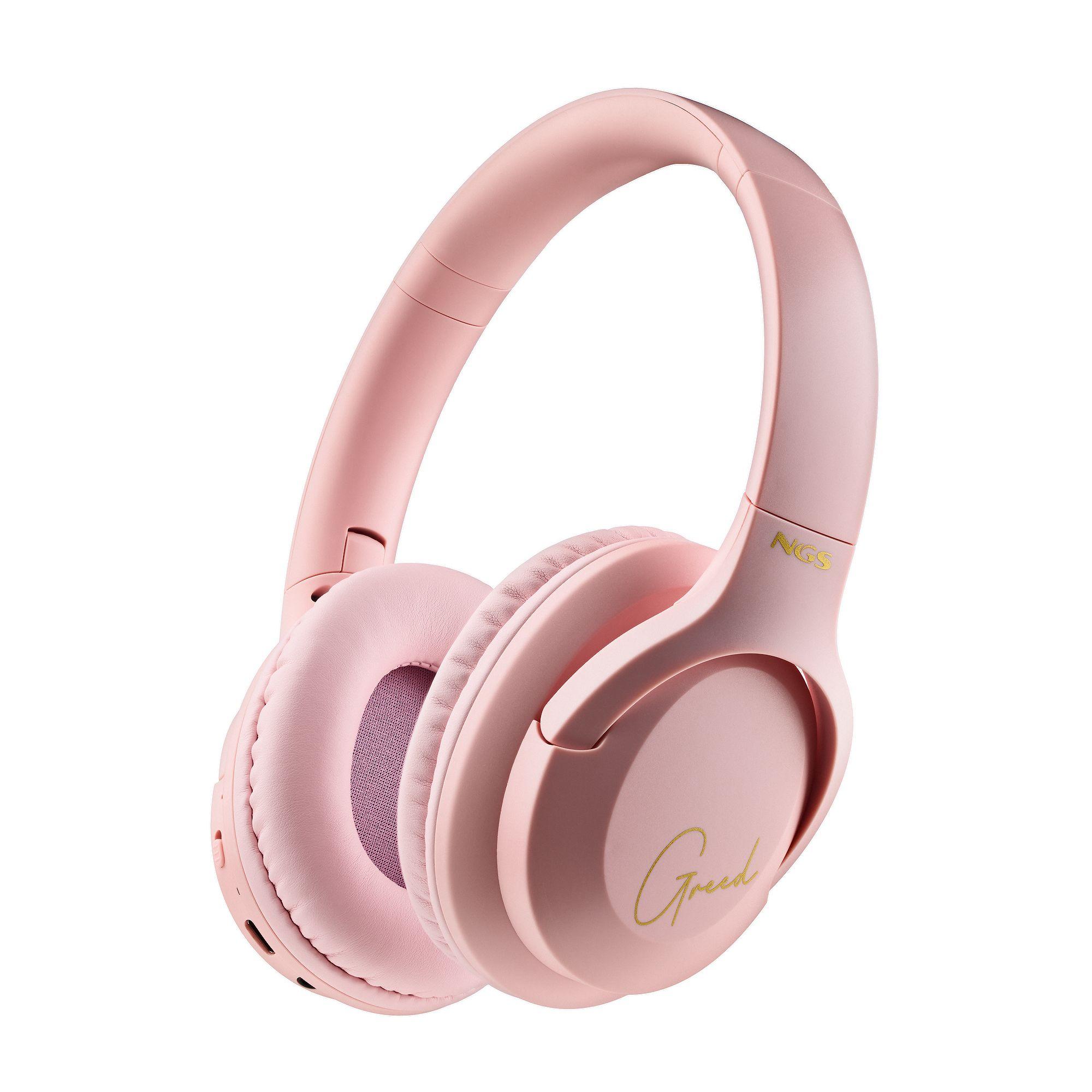 Auscultadores NGS Artica Greed (Binaural - Com fios e sem fios - Circum-aural - Rosa)