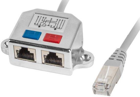 Splitter de Rede Ethernet LANBERG AD-0026-S (Prateado), miniatura 2