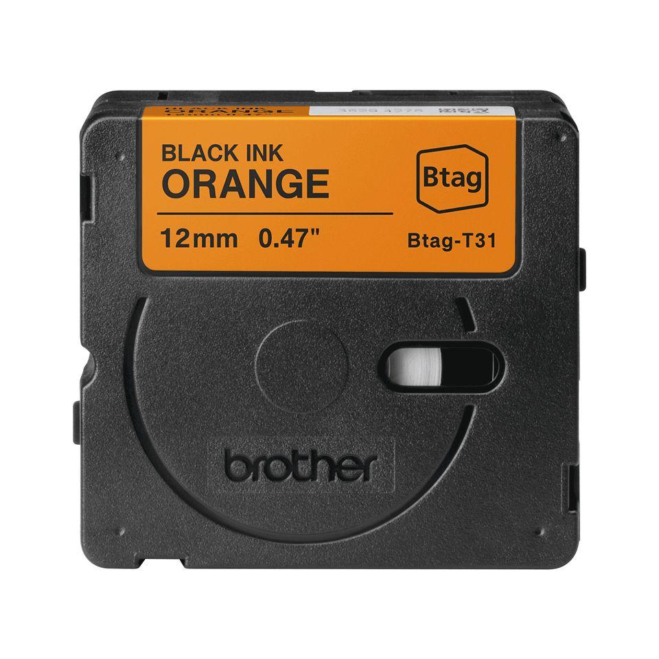 Fita de Etiquetagem BROTHER BTAG-T31 (Preto sobre Laranja), miniatura 4