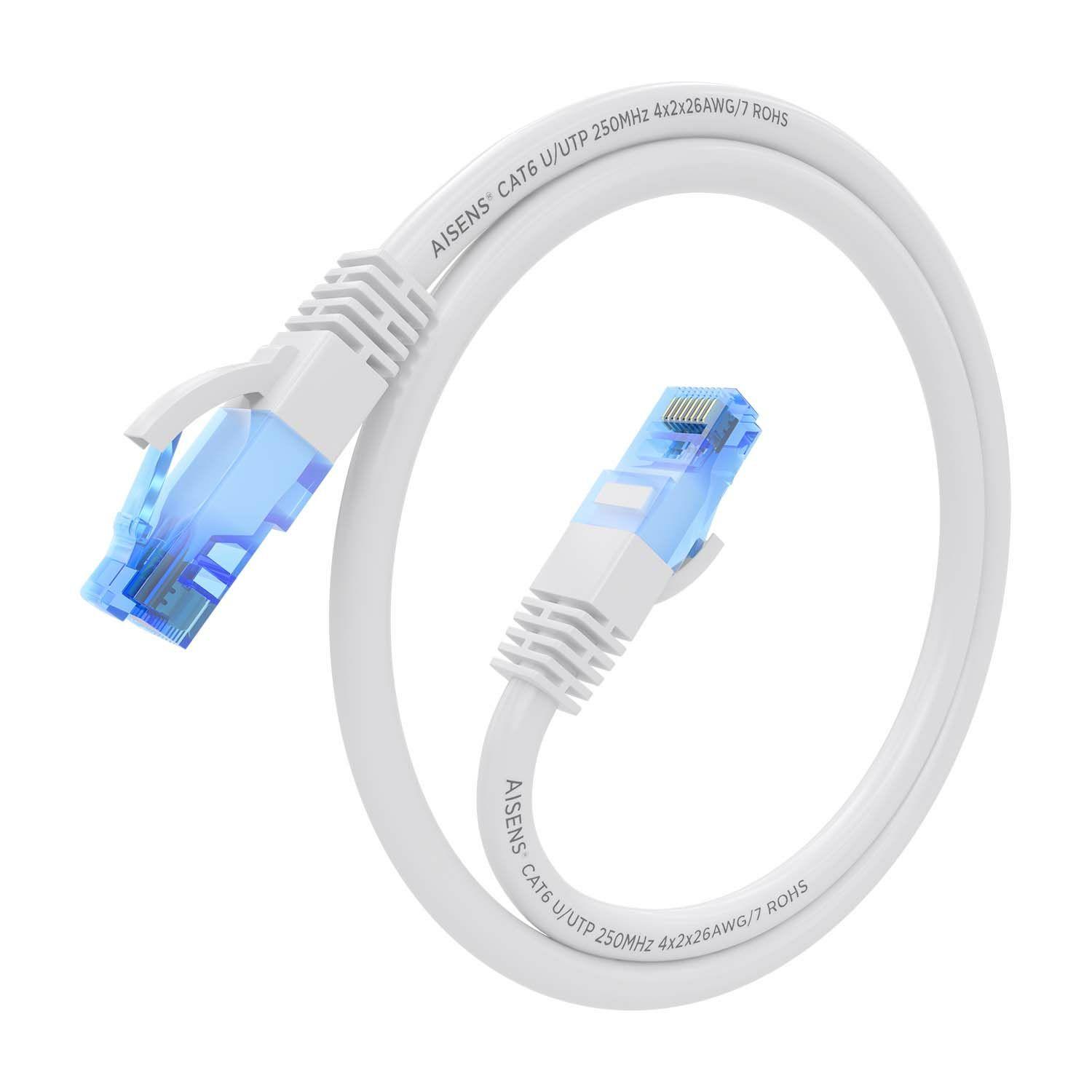 Cabo de Rede RJ45 AISENS A135-0815 (0,25 m - Cat6 - RJ-45 - Branco), miniatura 2