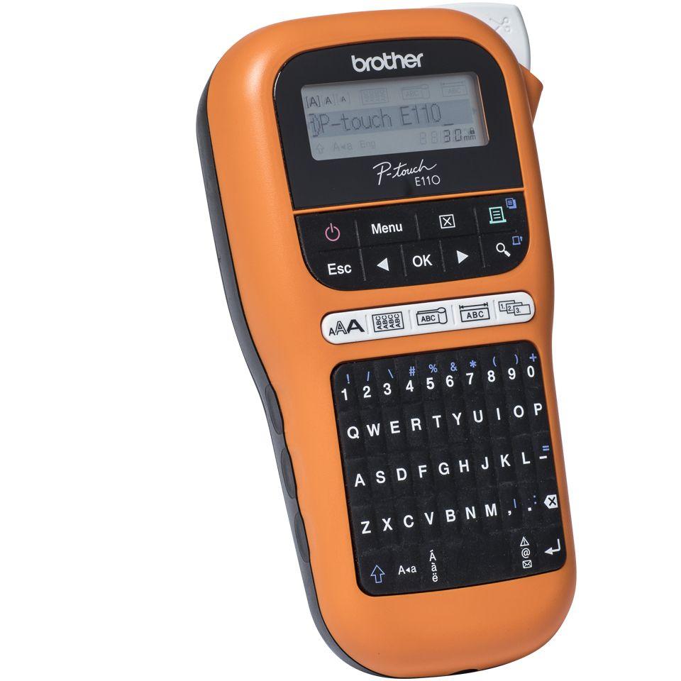 Impressora de Etiquetas BROTHER P-touch E110VP (Preto e Laranja), miniatura 5