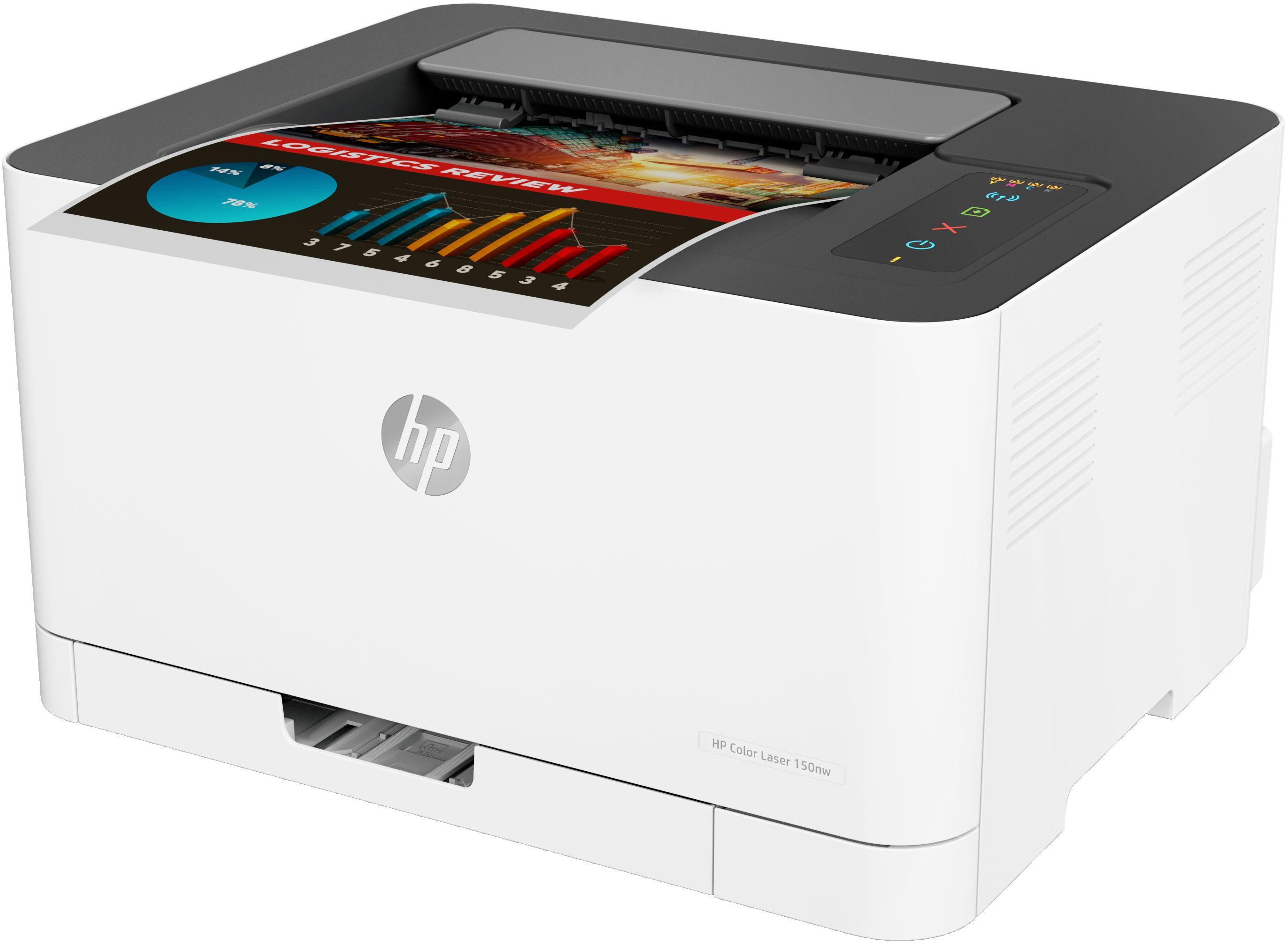 Impressora Laser a Cores HP Color Laser 150nw (A4 - Impressão a cores - 150 folhas - Branco), miniatura 3