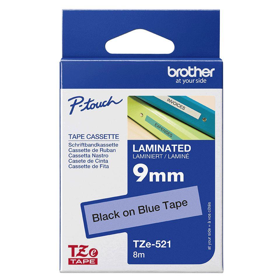 Fita de Etiquetas BROTHER TZe-521 (Preto sobre Azul), miniatura 5