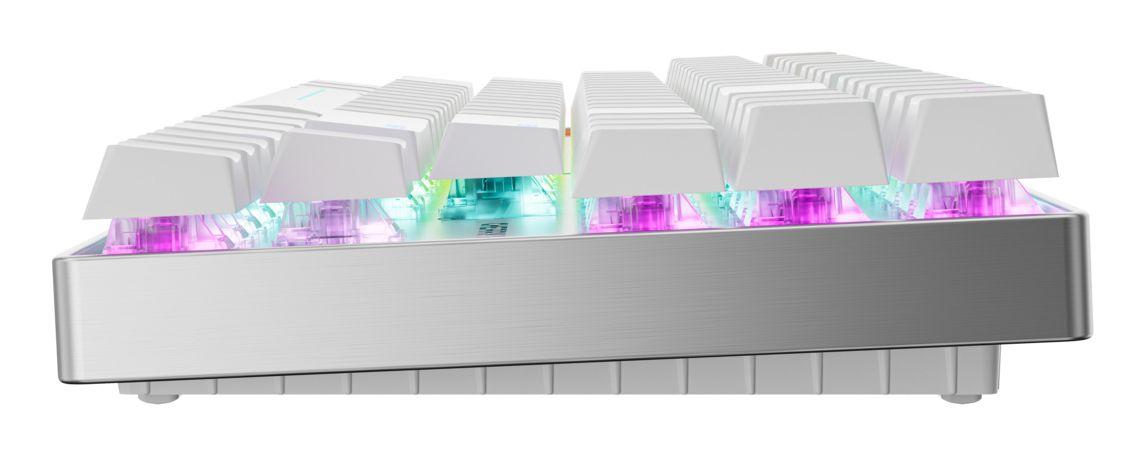 Teclado CHERRY MX 8.2 Pro TMR Wireless (Alemão - Magnetic-mechanical key switch - Sem teclado numérico - Branco e Prateado) — miniatura 4