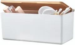 Organizador de Parede para Casa de Banho TESA Baboo 40522-00000-00 (Fixação autoadesiva - Branco mate e bambu), miniatura 2