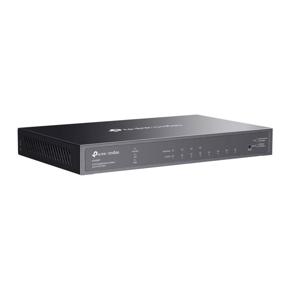 Switch Gerido TP-LINK TL-SG2008P (Gigabit Ethernet - 4,1 MB - 16 Gbit/s - Preto) — miniatura 3
