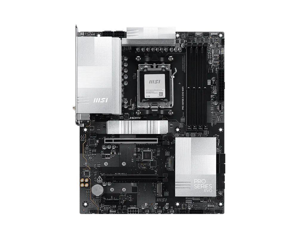 Motherboard MSI PRO X870E-S EVO WIFI (AM5 - ATX - Duplo canal - Preto)