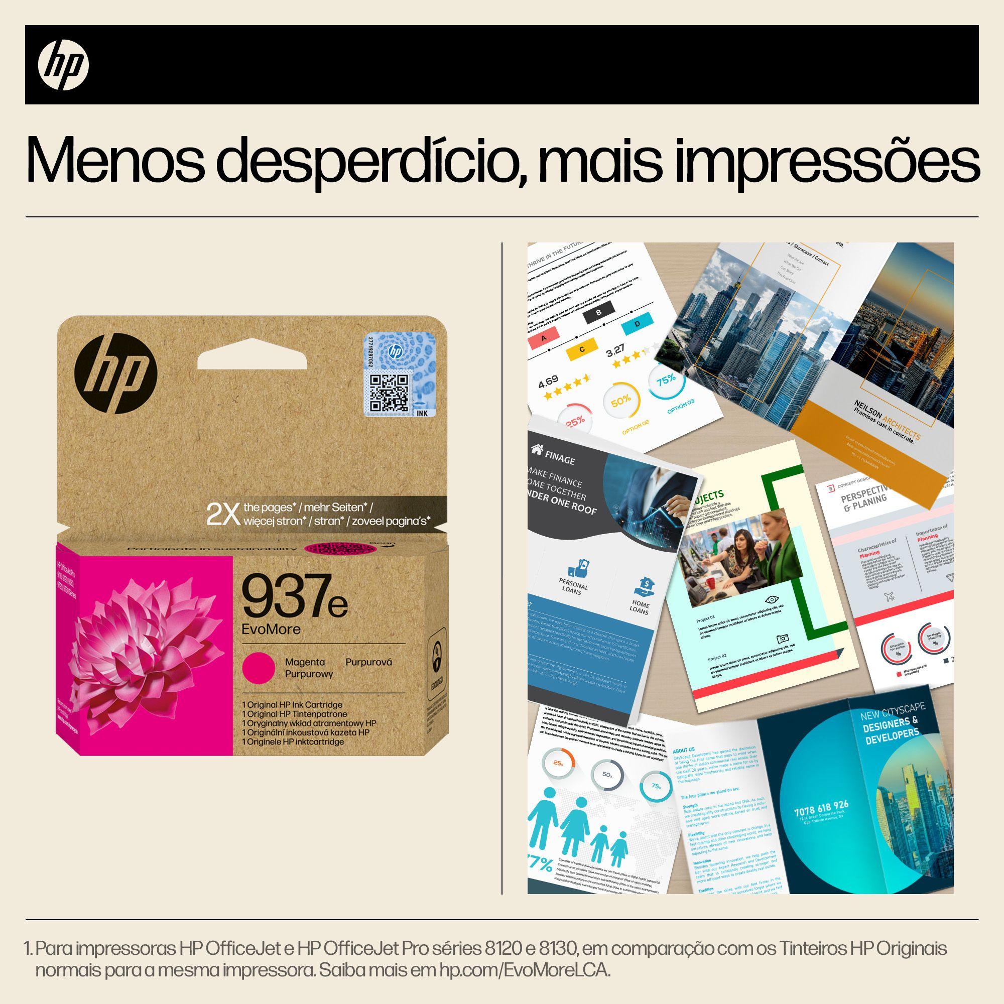 Tinteiro HP 937e EvoMore Original (1650 páginas - Magenta) — miniatura 2