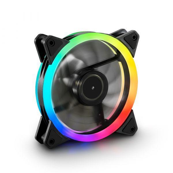 Ventoinha para Caixa de PC SHARKOON SHARK Blades RGB (RGB endereçável - Não suportado - Preto)