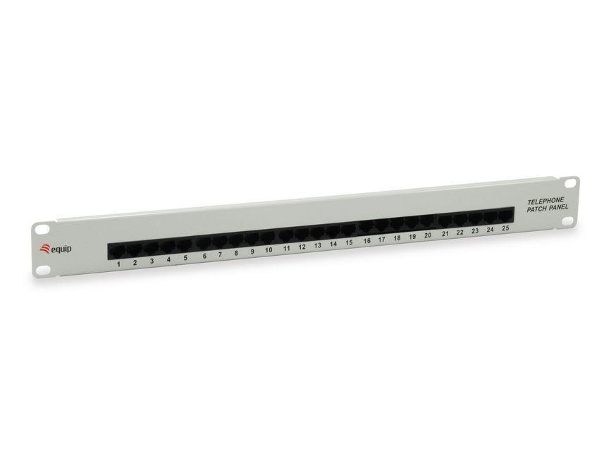 Painel de Patch EQUIP 125296 (25x RJ45 - Cat3 UTP - 1U - Cinzento)