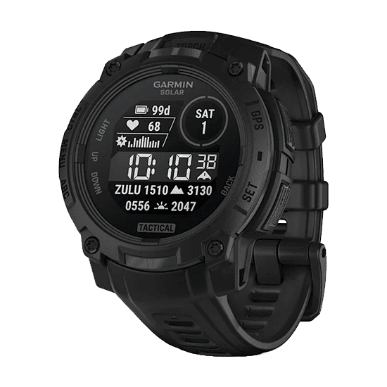 Smartwatch GPS GARMIN Instinct 3 Solar GPS 45mm Tactical Edition (Redonda - Android, iOS - MIP digital - Preto)