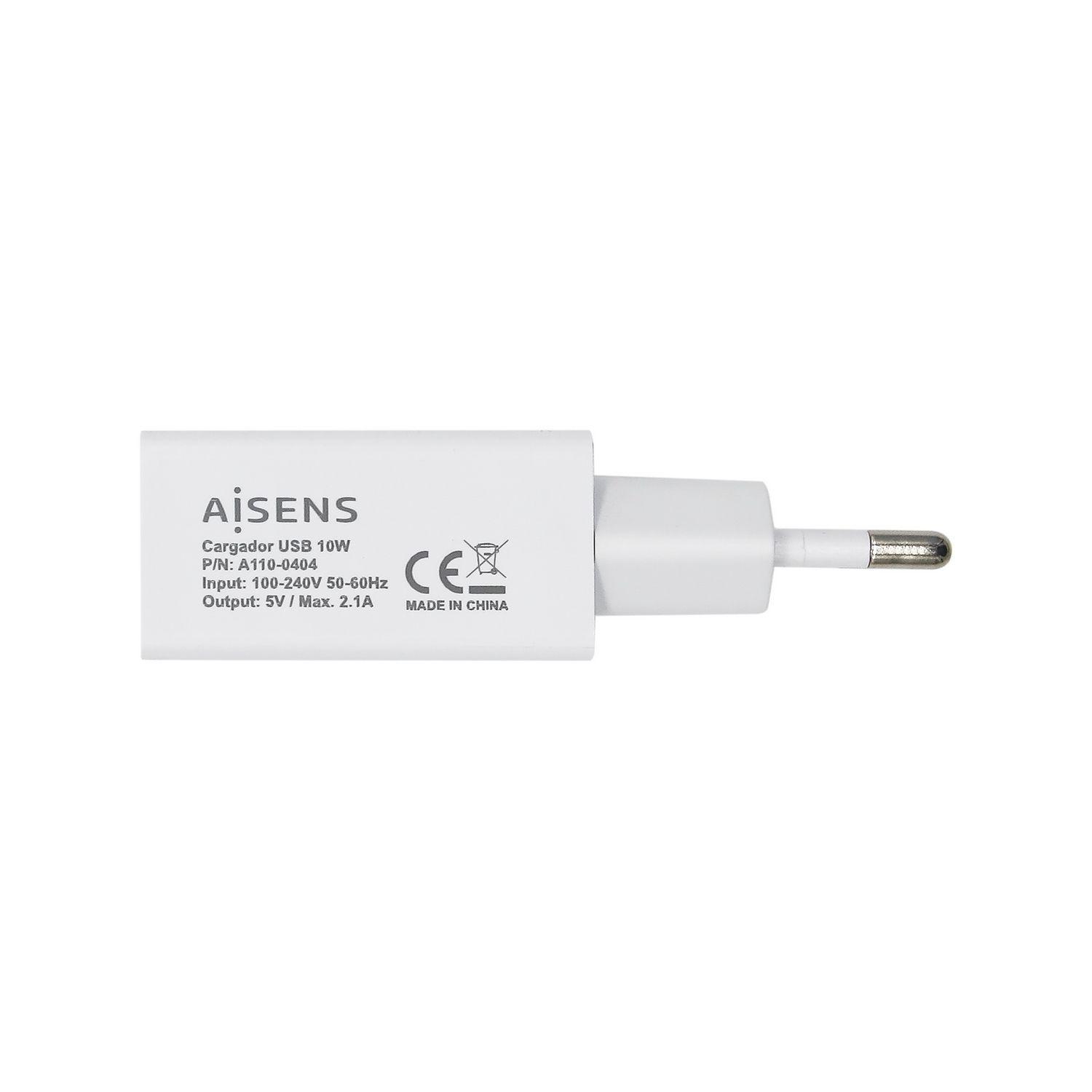 Carregador de Parede USB AISENS A110-0404 (10 W - Branco) — miniatura 2