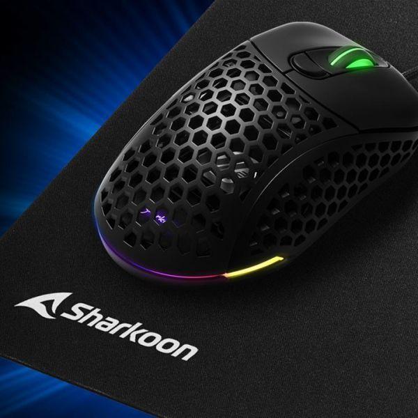 Rato SHARKOON 1337 V2 Gaming Mat M (Preto), miniatura 5