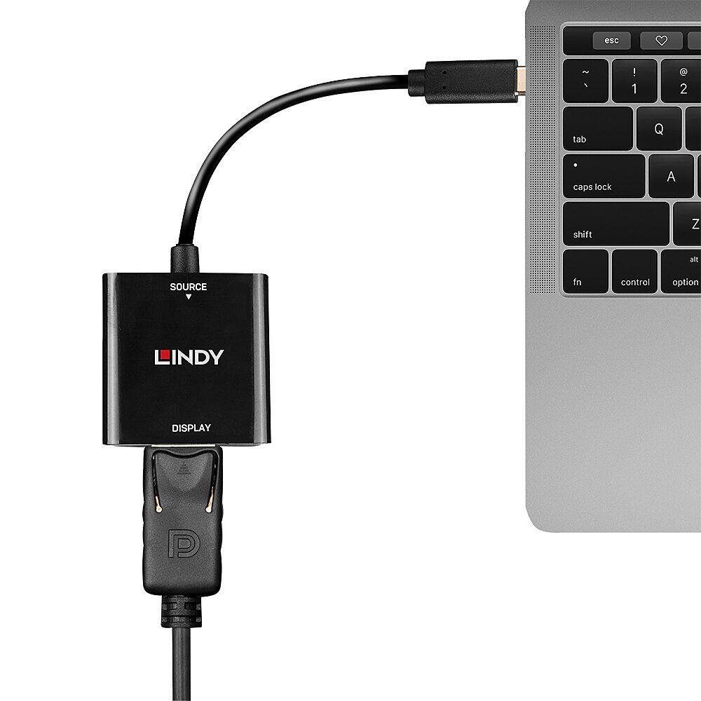 Adaptador USB-C para DisplayPort LINDY 43269 (0,21 m - USB Type-C macho - Preto) — miniatura 4