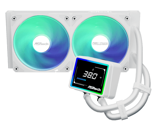 Sistema de Refrigeração Líquida ASROCK Challenger 240 Digital ARGB (ARGB - Alumínio - Branco) — miniatura 3