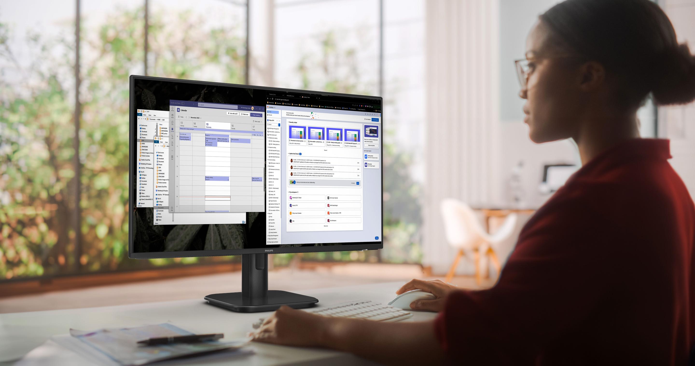 Monitor PHILIPS 1000 Series 24E1N1200A/00 (23,8" - IPS - 120 Hz - Preto) — miniatura 10
