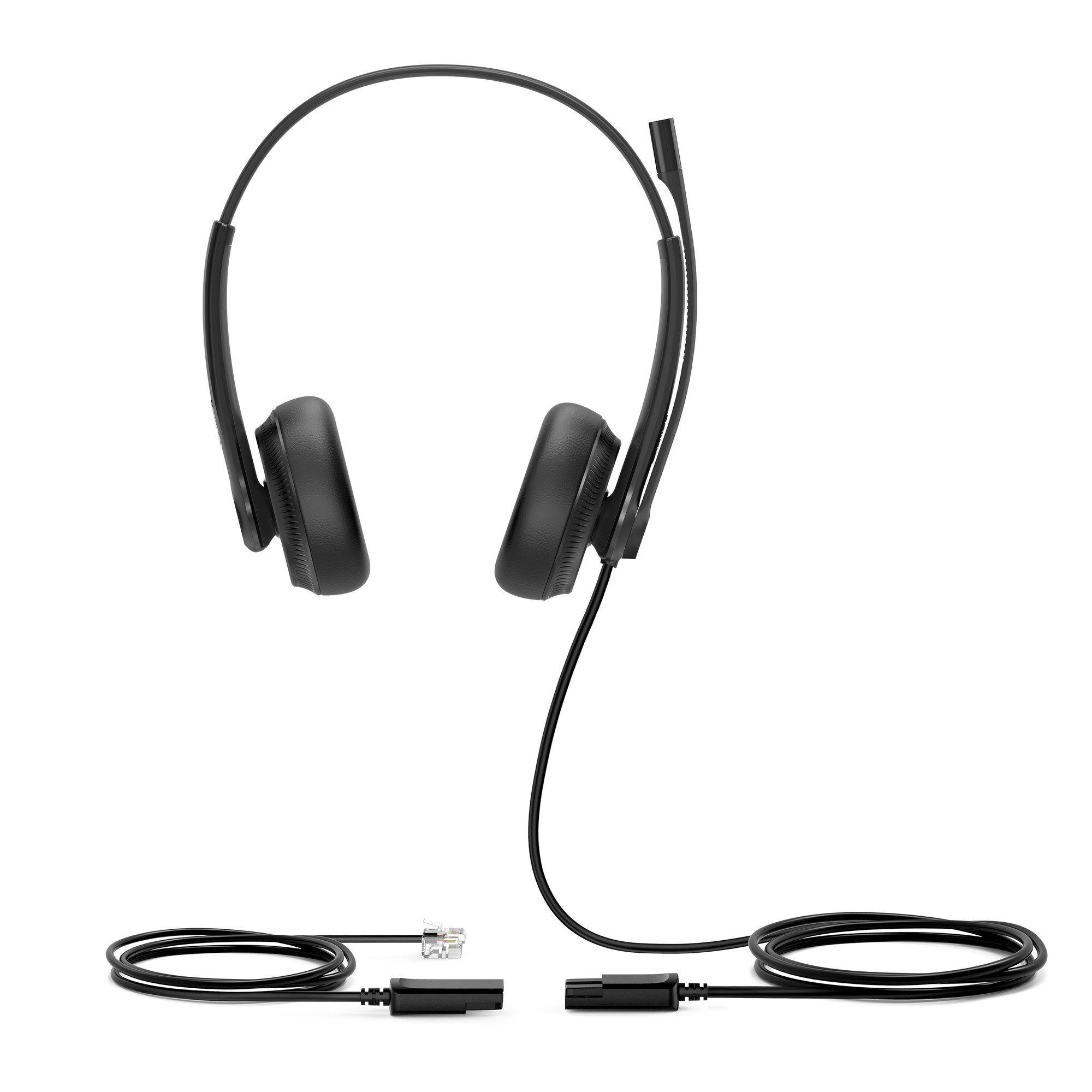 Auscultadores YEALINK YHS34 Dual (Binaural - Com fios - Supra-aural - Preto)