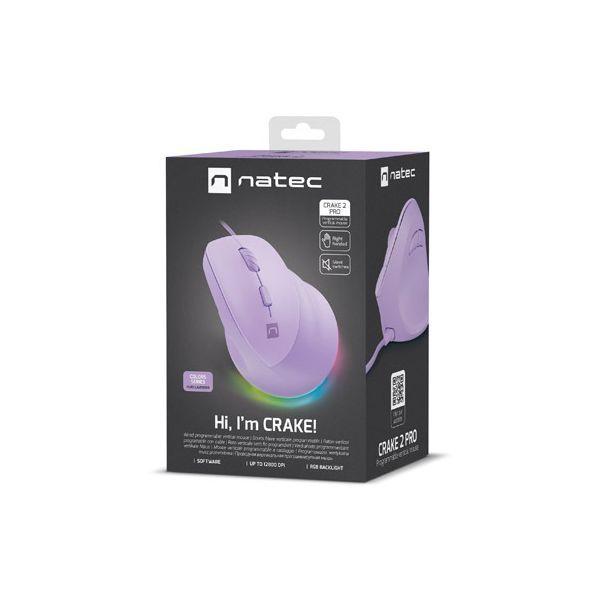 Rato NATEC Crake 2 Pro (Mão direita - 12.800 DPI - Ótico - Lavanda), miniatura 3