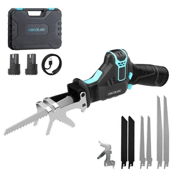Serra de Sabre CECOTEC LongFlex 1200 Home&Garden (550 W - 12 V - Sem fios - Preto e Azul)
