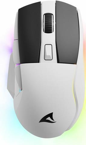 Rato SHARKOON SKILLER SGM50W (Mão direita - 6400 DPI - Ótico - Branco)