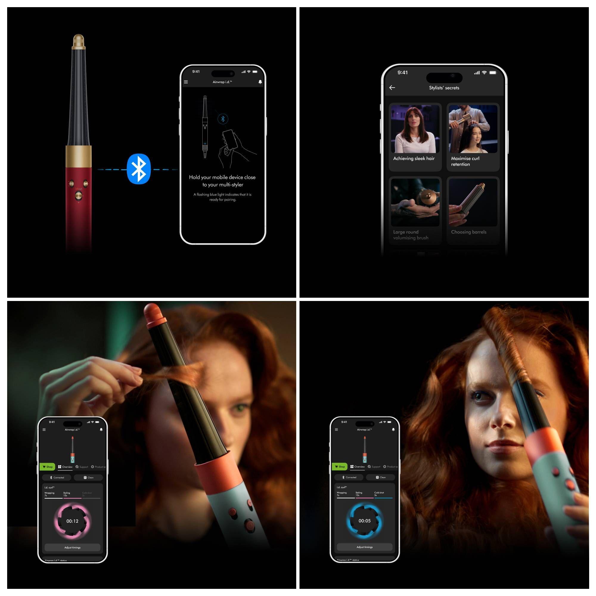 Modelador e Secador de Cabelo DYSON Airwrap i.d. Straight+Wavy HS08 (Vermelho Aveludado/Dourado) — miniatura 5