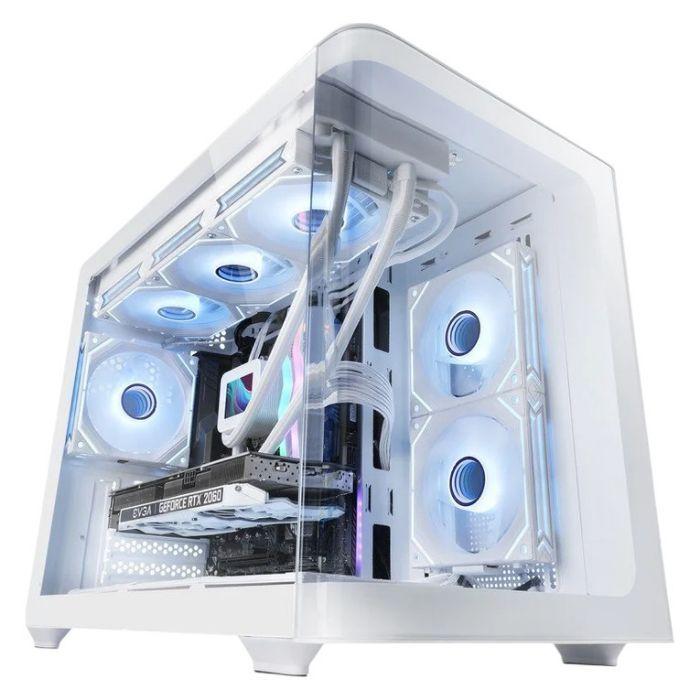 Caixa PC MARS GAMING MC-FUSIONM (Micro ATX, Mini-ITX - Mini Tower - 16 cm - Branco) — miniatura 3