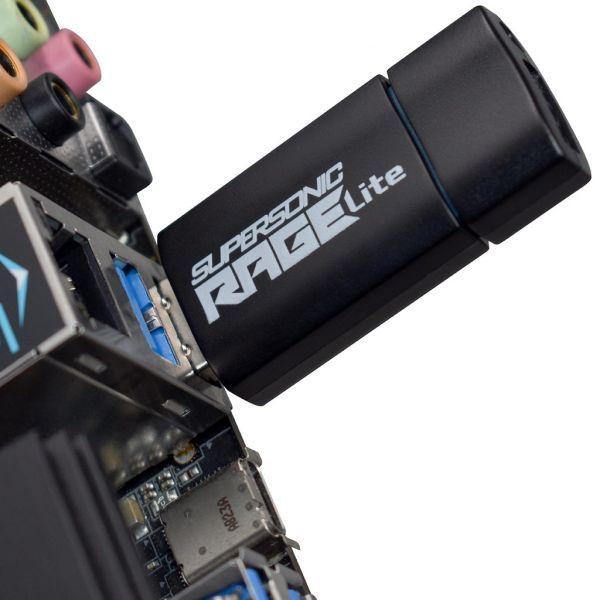 Pen USB PATRIOT Supersonic Rage Lite 64GB (Deslizante - USB Type-A - USB 3.2 Gen 1 - Preto/Azul) — miniatura 5
