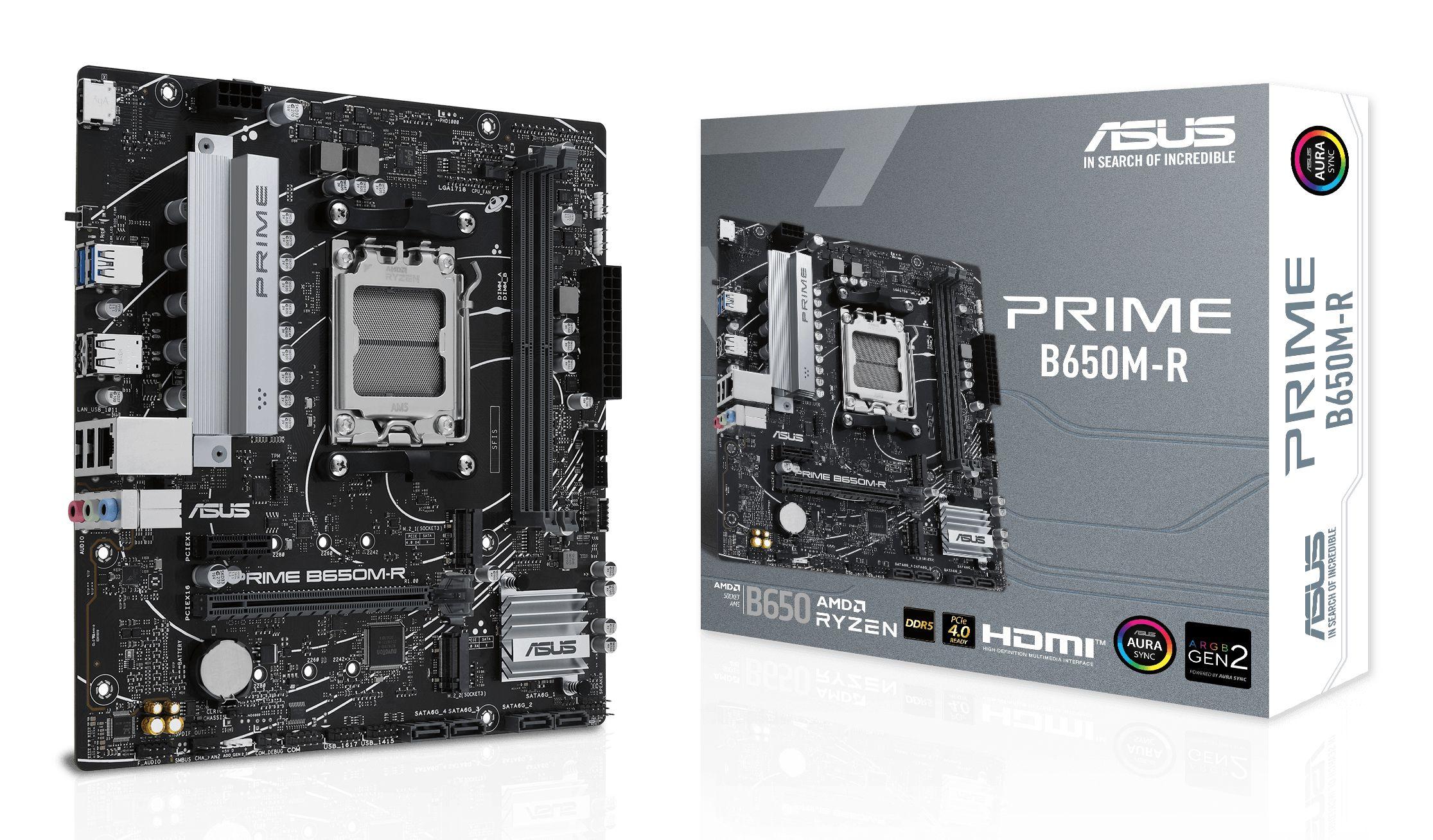 Motherboard ASUS PRIME B650M-R (AM5 - micro ATX - Duplo canal - Preto)