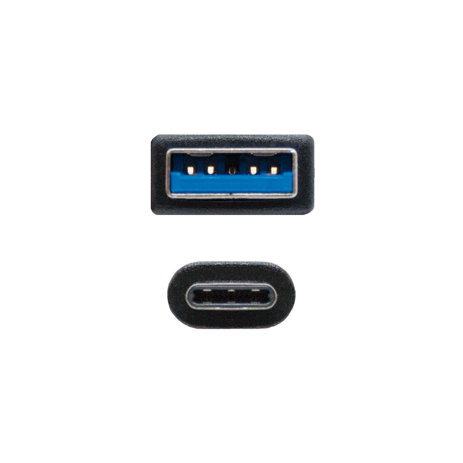 Cabo USB-C para USB-A NANOCABLE 10.01.4002 (2 m - USB A - USB C - Preto) — miniatura 3