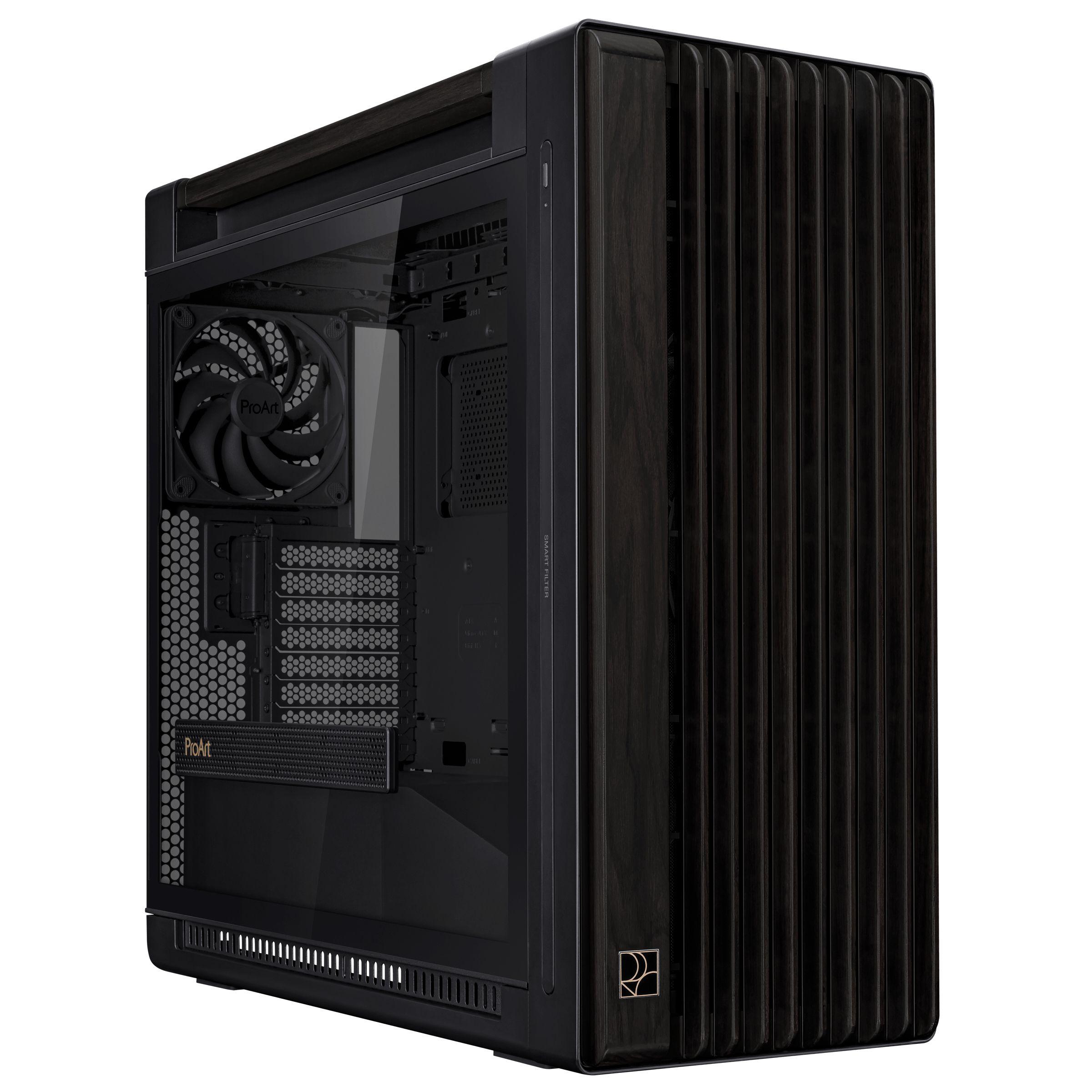 Caixa PC ASUS ProArt PA602 Wood Edition (Midi Tower - Madeira - 19 cm - Preto)