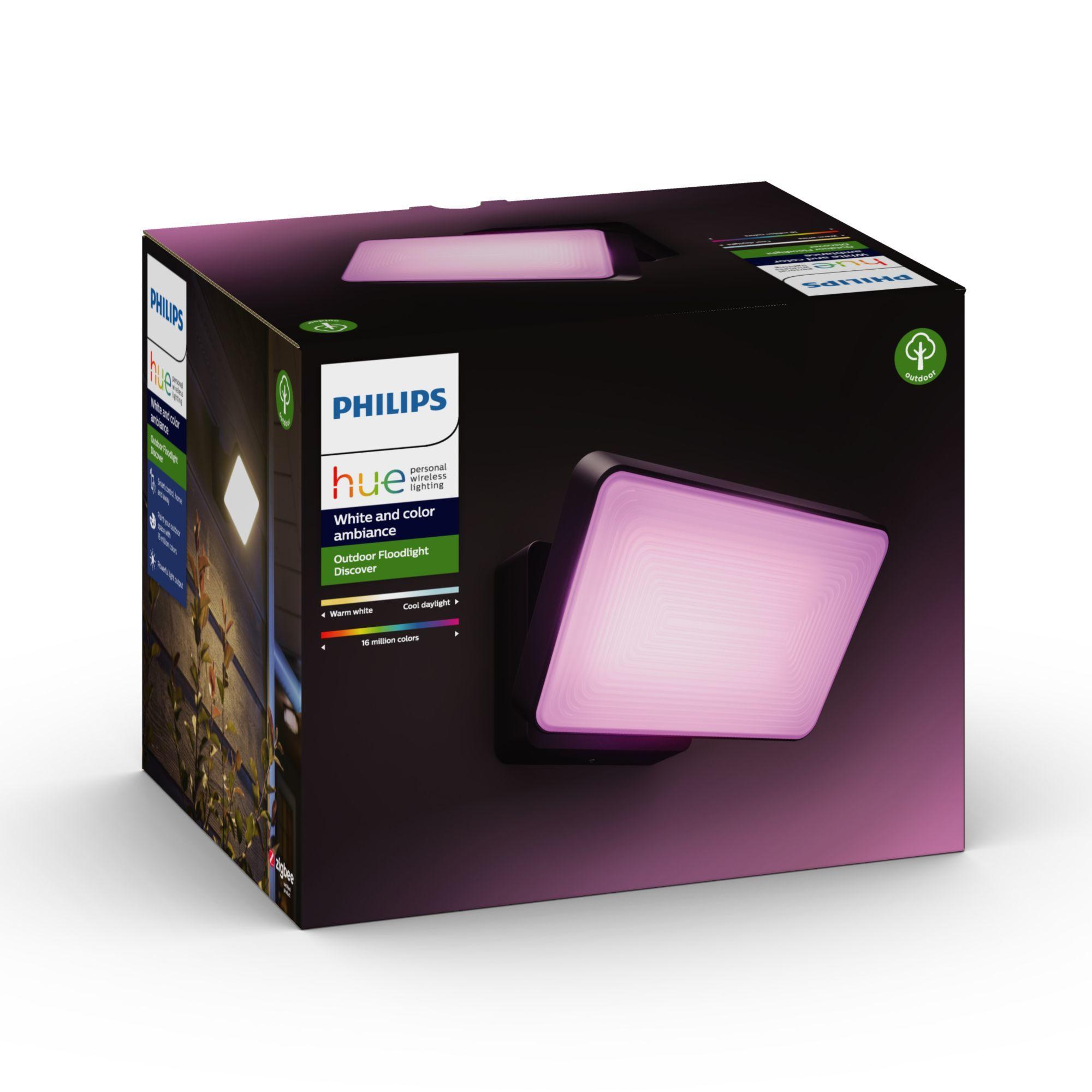 Projetor LED de Exterior PHILIPS HUE Discover 17435/30/P7 (Bluetooth e Zigbee - iOS e Android - Bluetooth/Zigbee - Preto) — miniatura 6