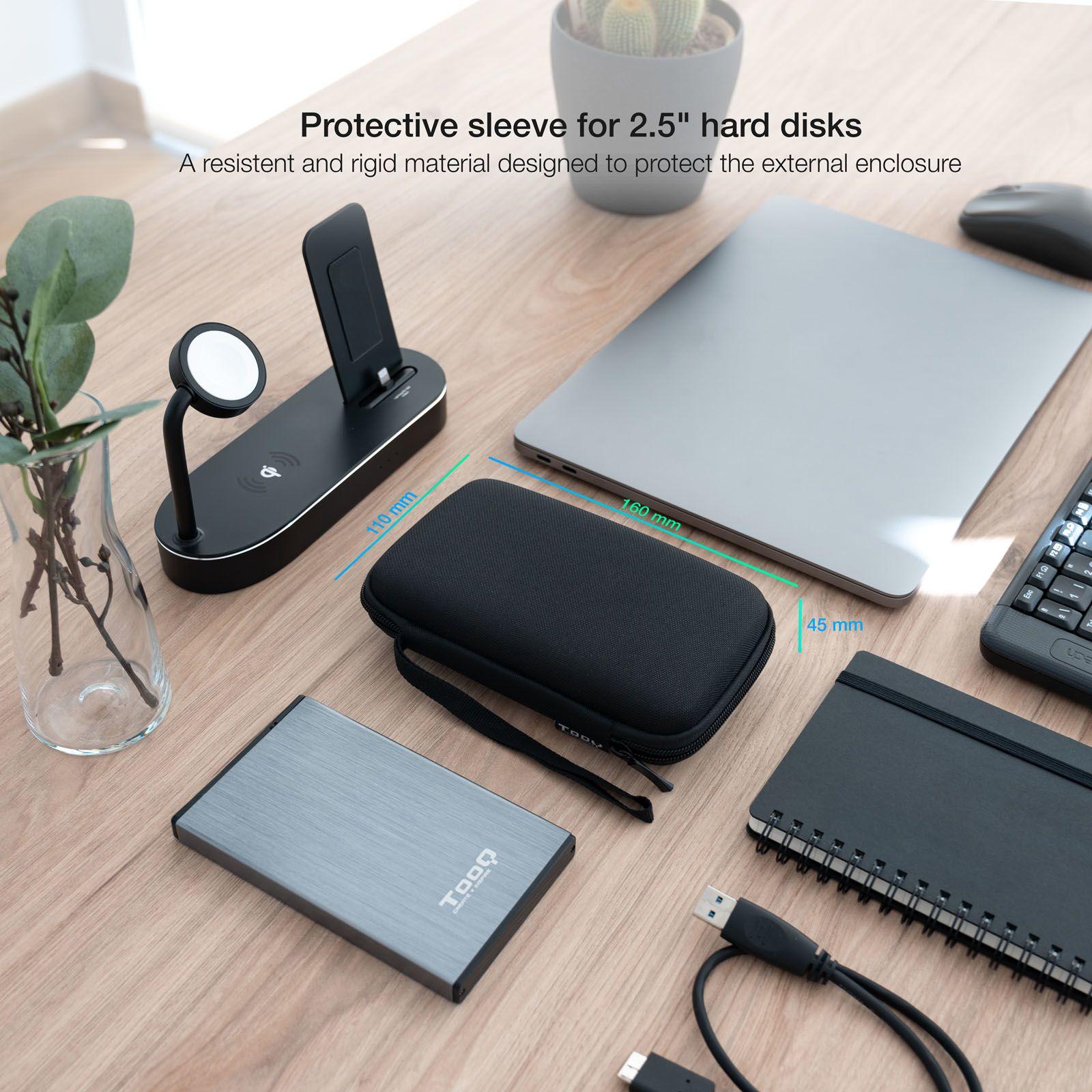 Bolsa Protetora para Disco Externo TOOQ TQBC-E2503B (2.5" - Preto) — miniatura 2