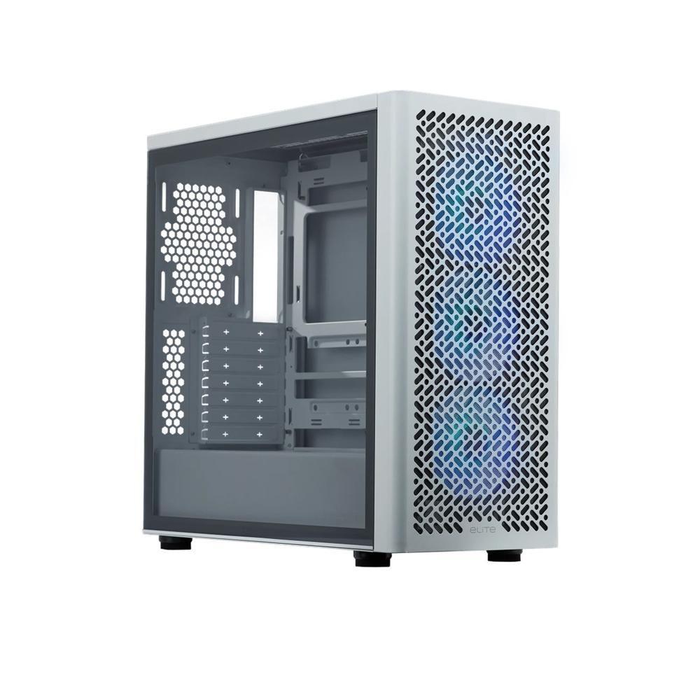 Caixa PC Gaming COOLER MASTER Elite 502 (ATX, EATX, ITX, micro ATX - Midi Tower - Aço - Branco)