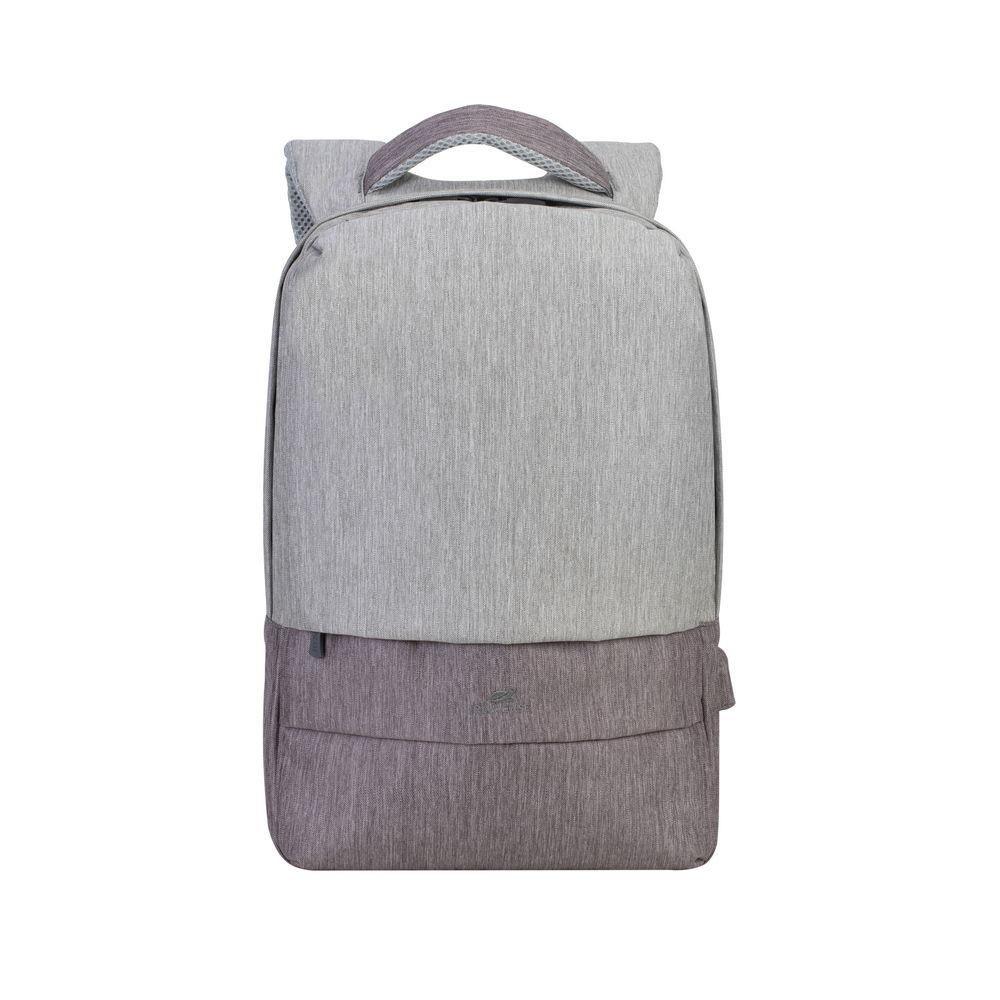 Mochila para Portátil RIVACASE Prater 7562 (15,6" - Cinzento/Mocca)