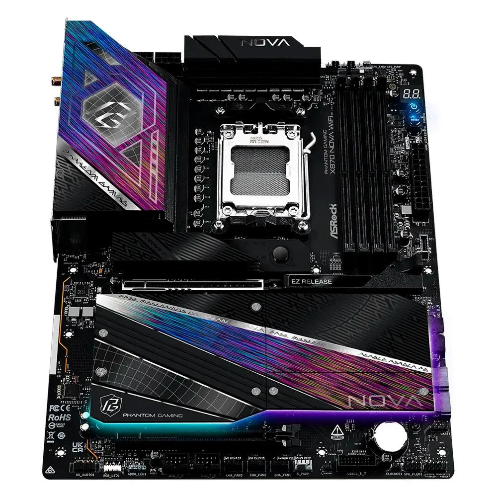 Motherboard ASROCK X870 Nova WiFi (AM5 - ATX - Duplo canal - Roxo), miniatura 4