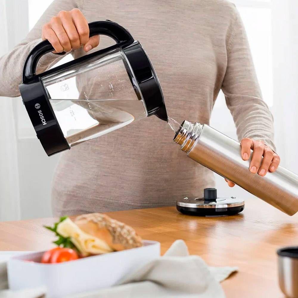 Jarro Elétrico BOSCH TWK70B03 (2400 W - 1,7 l - Vidro - Preto e Transparente), miniatura 4
