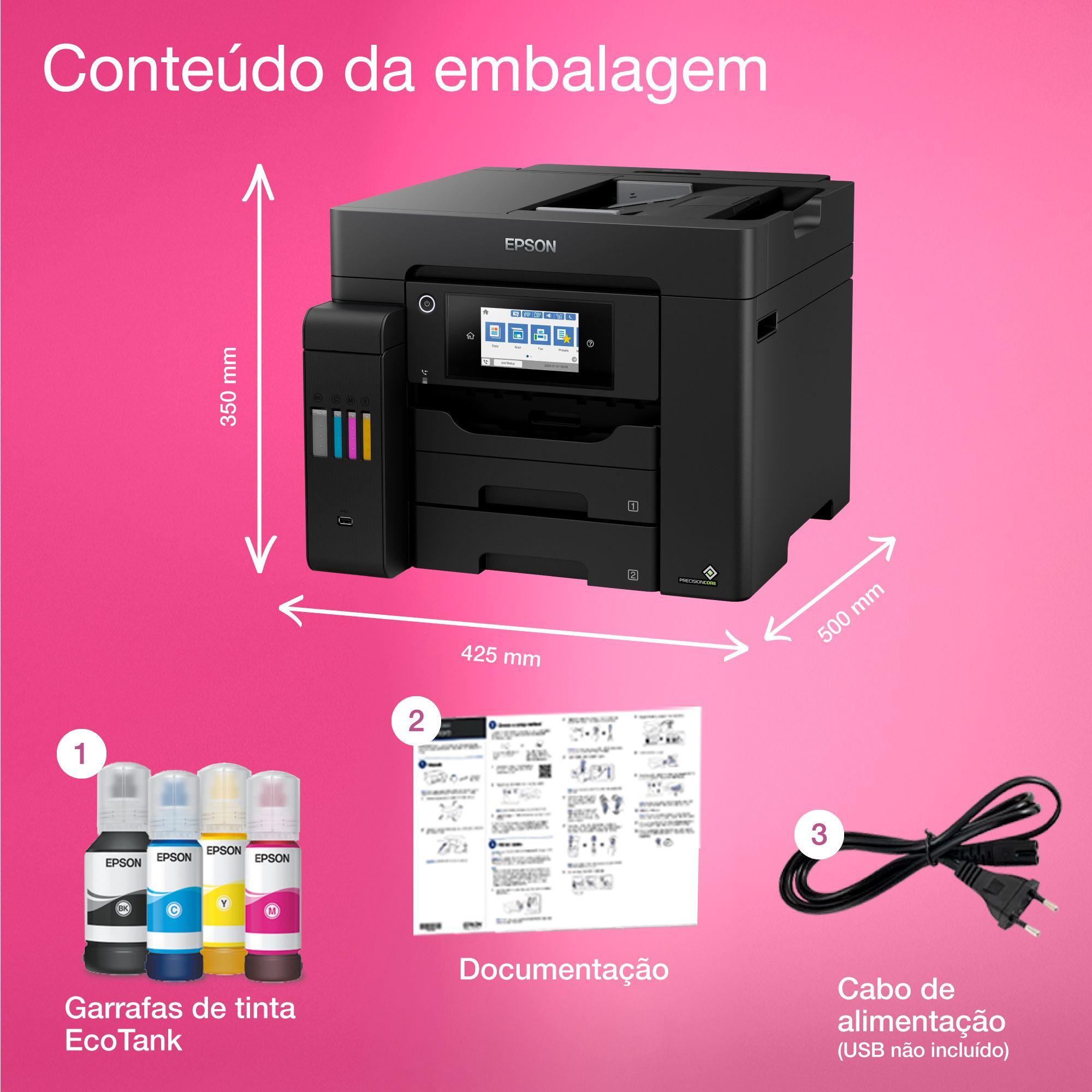 Impressora Multifunções EPSON EcoTank ET-5805 (A4 - Impressão a cores - 550 folhas - Preto) — miniatura 2