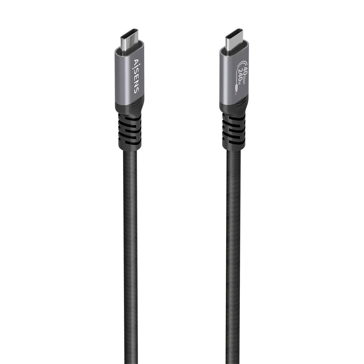 Cabo USB-C AISENS A156-0996 (2 m - USB C - Preto)
