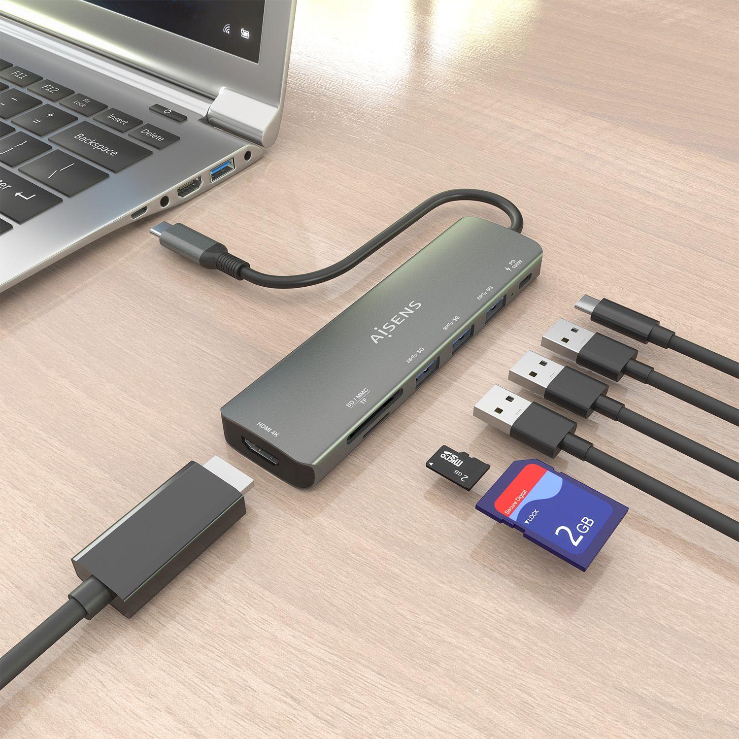 Estação de Acoplamento USB-C AISENS ASUC-7P025-GR (0,15 m - Cinzento), miniatura 5