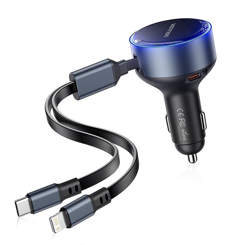 Carregador de Isqueiro VENTION FFOB0 (30 W - Preto e Azul)