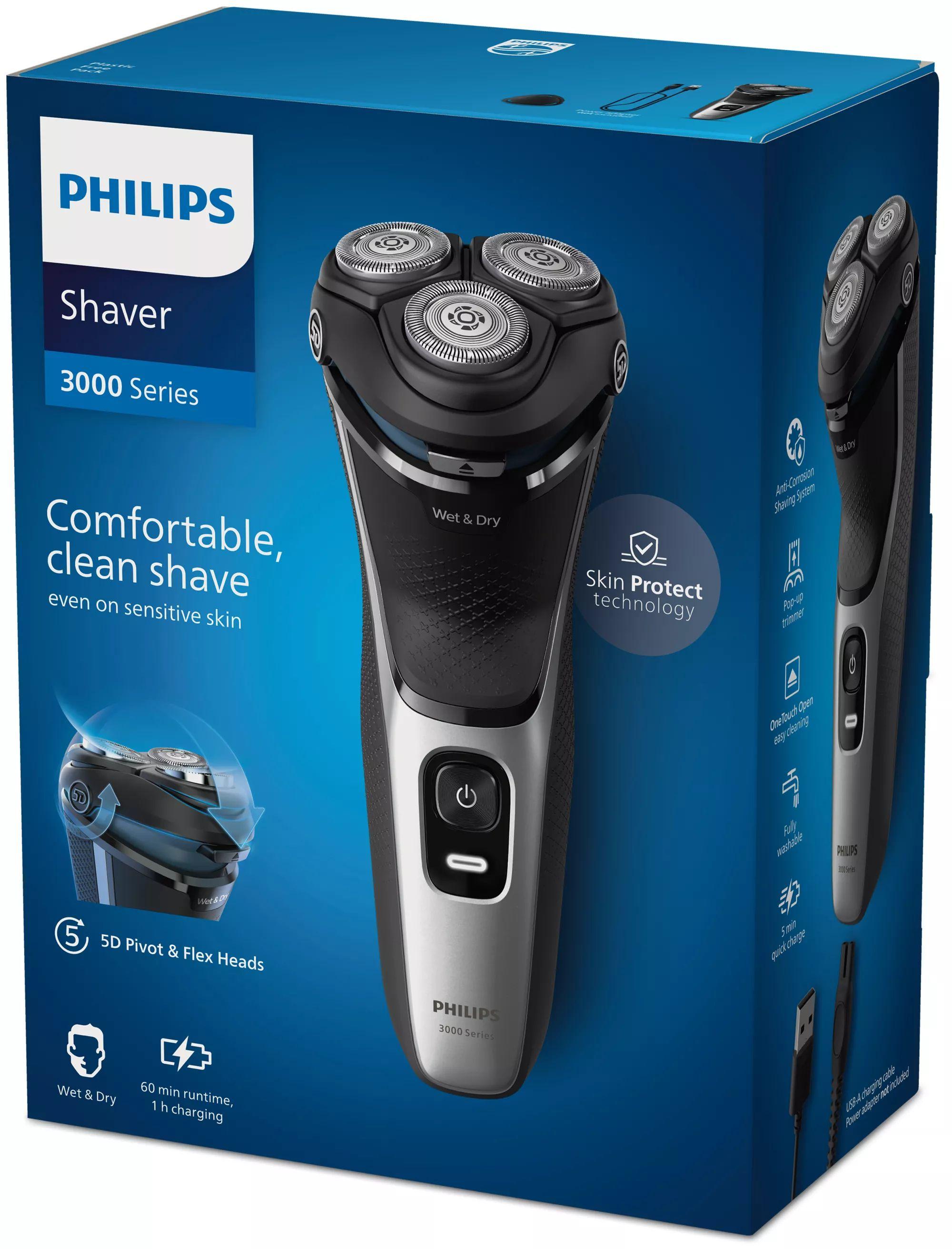 Máquina de Barbear PHILIPS S3143/00 (Preto e Prateado) — miniatura 3