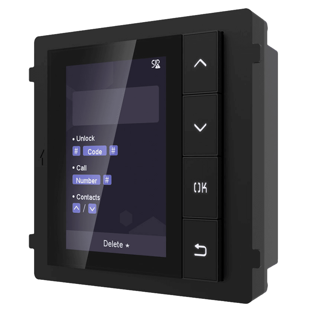 Módulo de Extensão para Videoporteiro HIKVISION DS-KD-DIS (Visor TFT de 3,5" - 500 contactos - Preto)